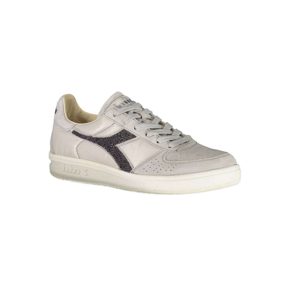 Diadora Gray Leather Women Sneaker - EU36.5/US6.5