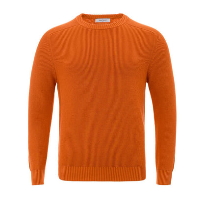 Gran Sasso Italian Cotton Chic Orange Sweater - IT50 | L