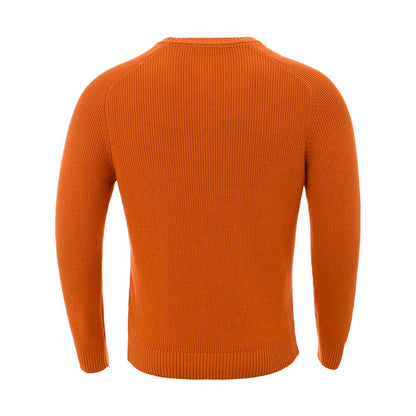 Gran Sasso Italian Cotton Chic Orange Sweater - IT50 | L