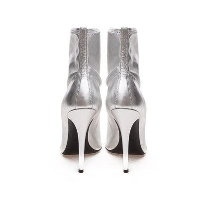 Giuseppe Zanotti Silver Leather Boot - EU38/US8