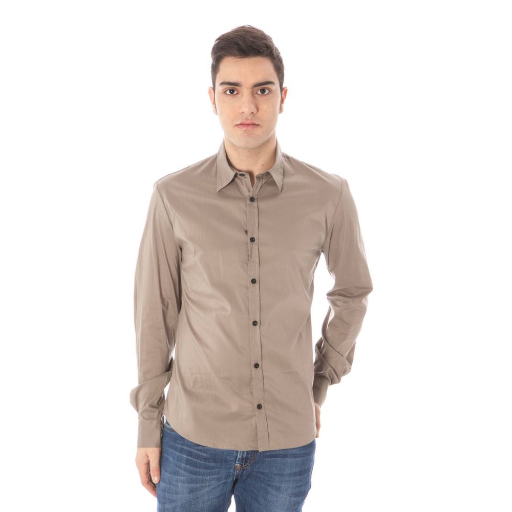 Costume National Green Cotton Men Shirt