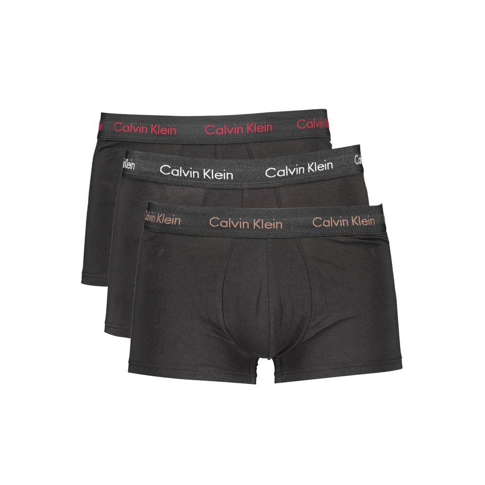 Calvin Klein Black Cotton Men Underwear Trunk Pack