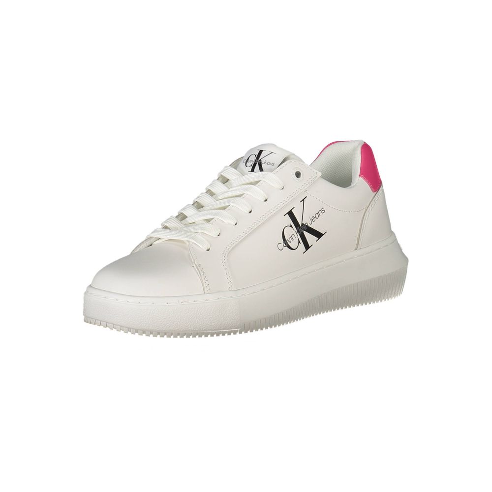 Calvin Klein White Leather Women Sneaker - EU41/US11