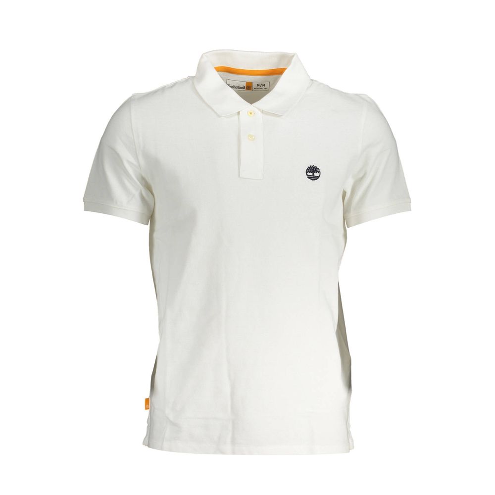 Timberland White Cotton Men Polo Shirt