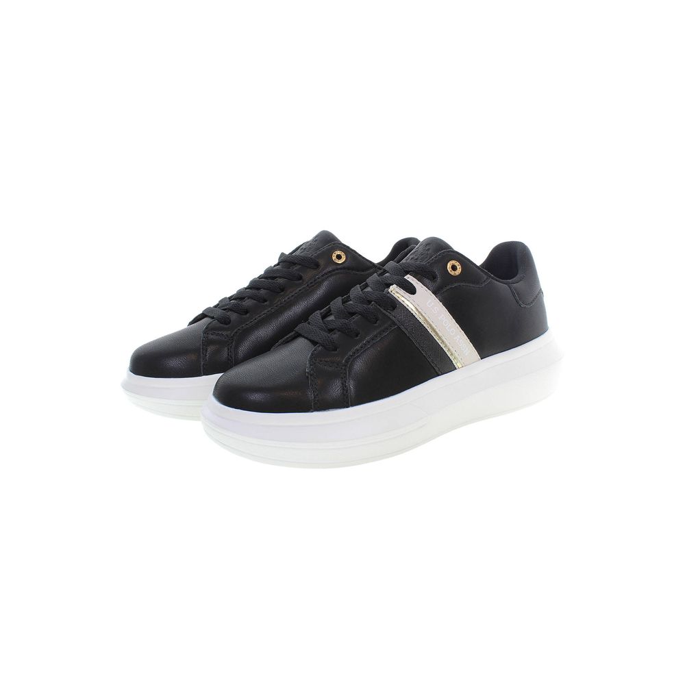 U.S. POLO ASSN. Black Polyester Women Sneaker - EU36/US6