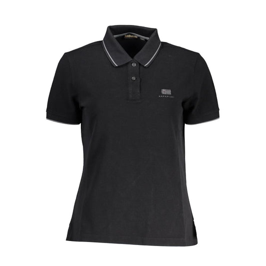 Napapijri Black Cotton Women Polo Shirt