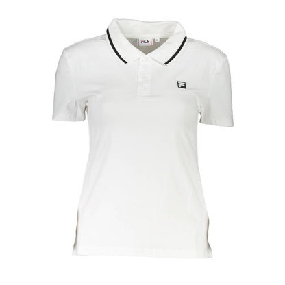 Fila White Cotton Women Polo Shirt