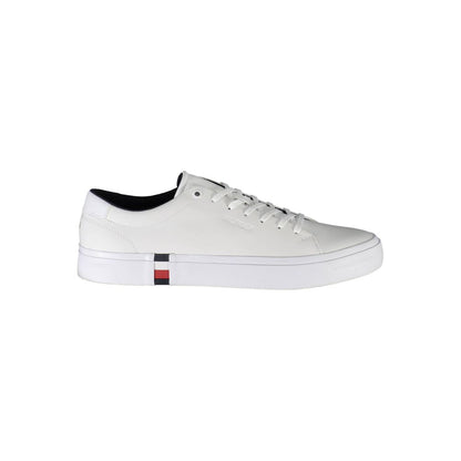 Tommy Hilfiger White Leather Men Sneaker - EU45/US12