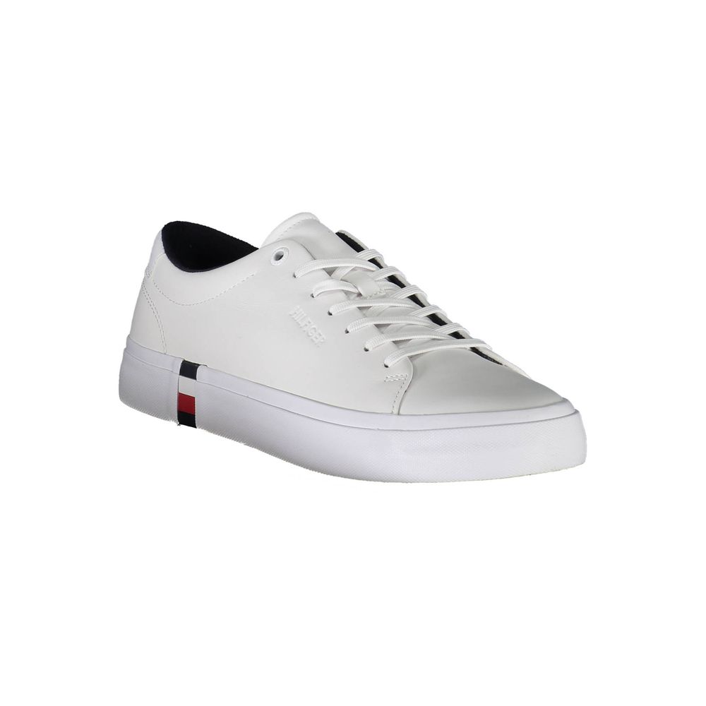 Tommy Hilfiger White Leather Men Sneaker - EU45/US12