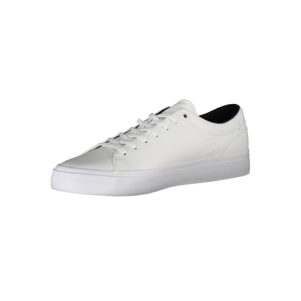 Tommy Hilfiger White Leather Men Sneaker - EU45/US12