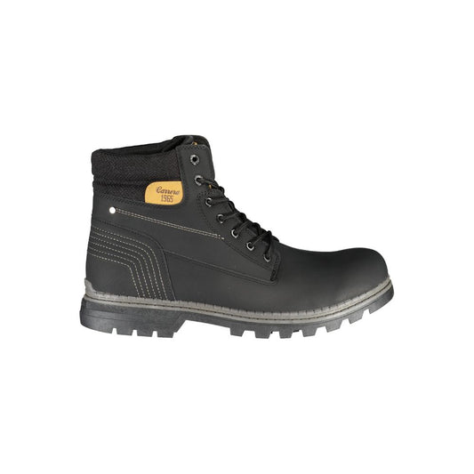 Carrera Sleek Black Laced Boots with Contrast Accents - EU40/US7