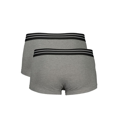 Cavalli Class Gray Cotton Men Boxer - S