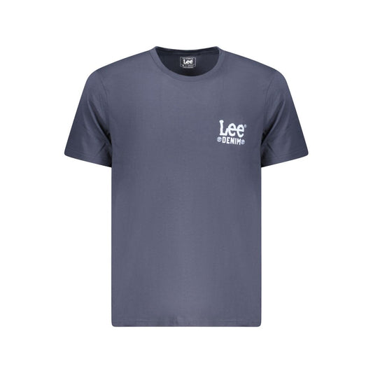 Lee Blue Cotton Men T-Shirt