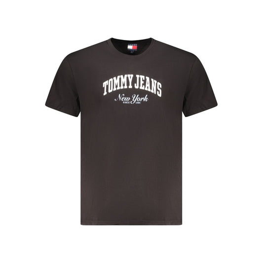 Tommy Hilfiger Black Cotton Men T-Shirt