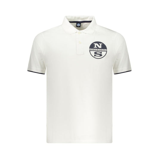 North Sails White Cotton Men Polo Shirt