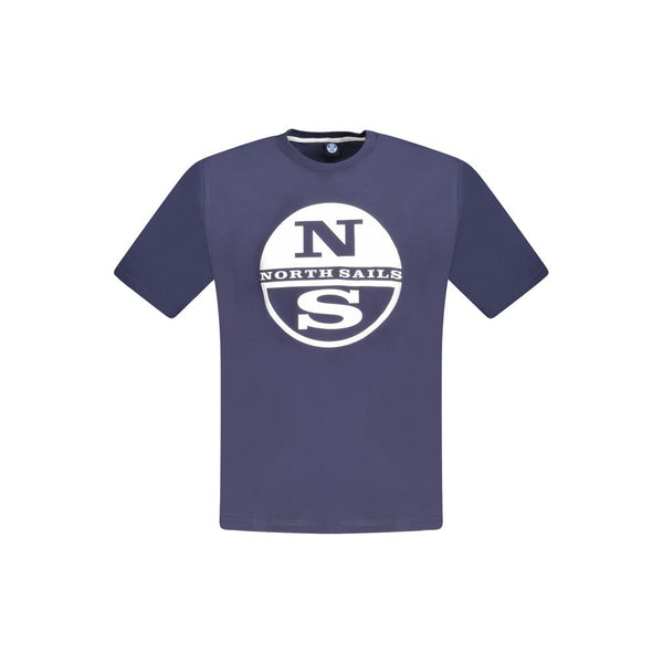 North Sails Blue Cotton Men T-Shirt