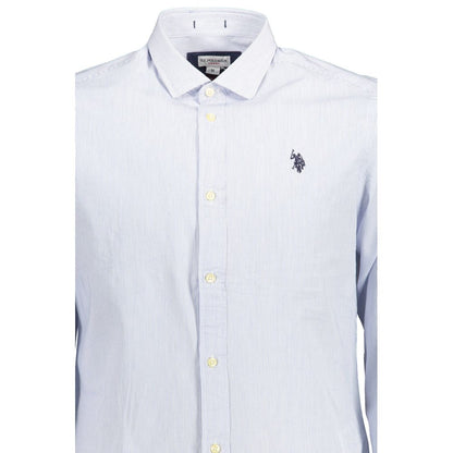 U.S. POLO ASSN. Light Blue Cotton Men Shirt