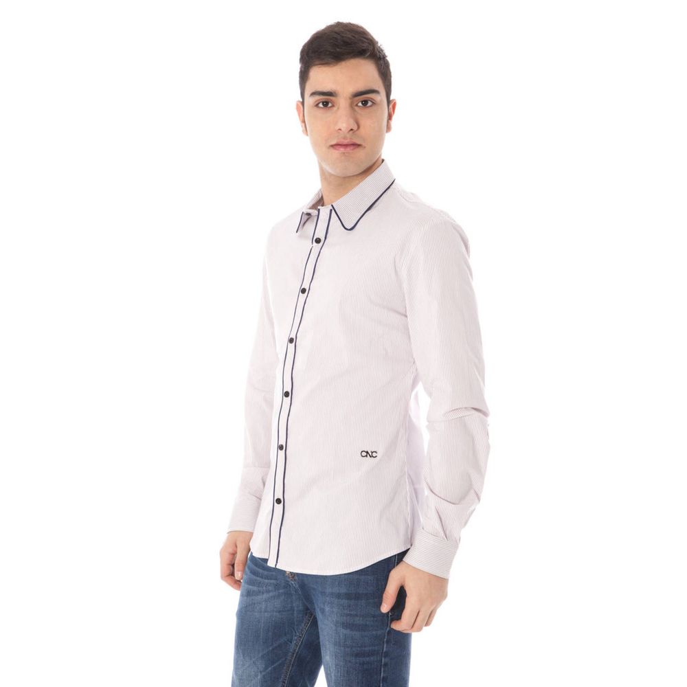 Costume National Pink Cotton Men Shirt