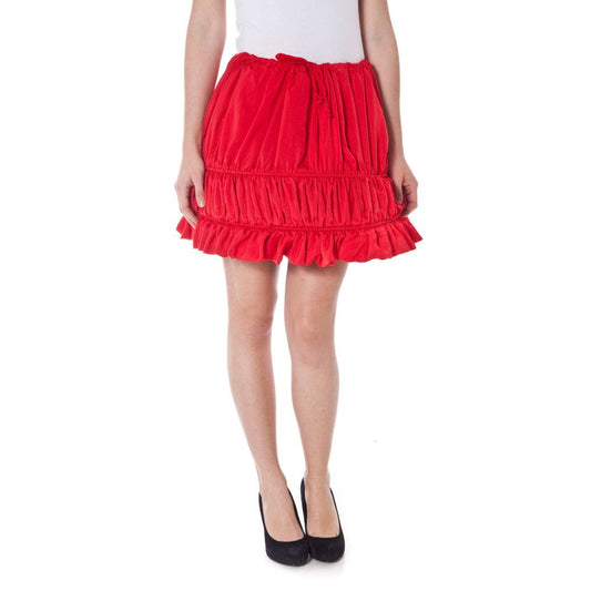 Denny Rose Red Polyester Skirt - One Size