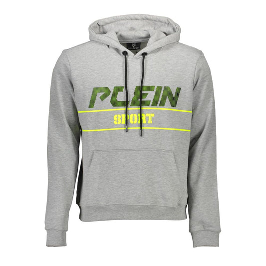 Plein Sport Gray Cotton Men Sweater