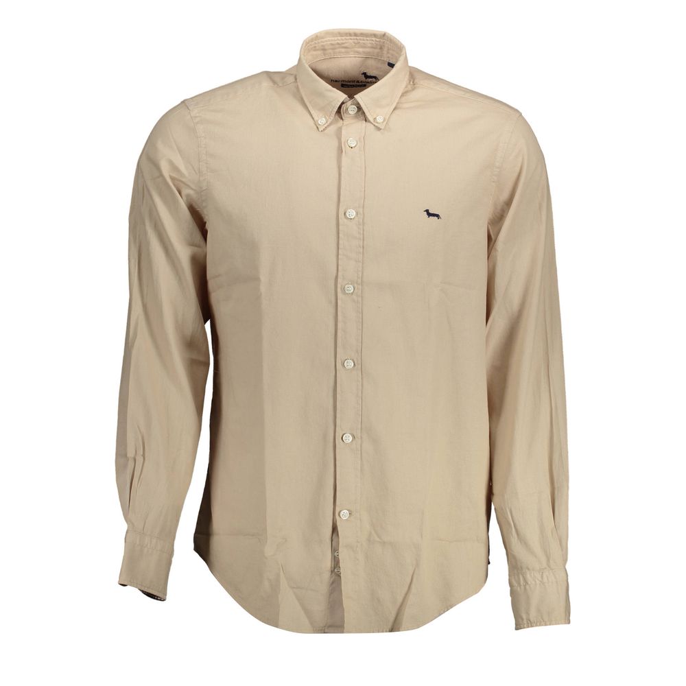 Harmont & Blaine Beige Cotton Men Shirt