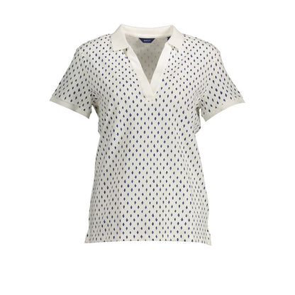 Gant White Cotton Women Polo Shirt