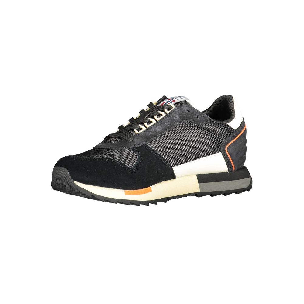 Napapijri Black Leather Men Sneaker