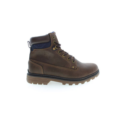 U.S. POLO ASSN. Brown Polyester Men Boot