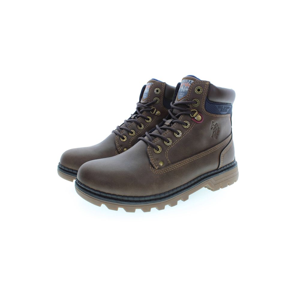 U.S. POLO ASSN. Brown Polyester Men Boot