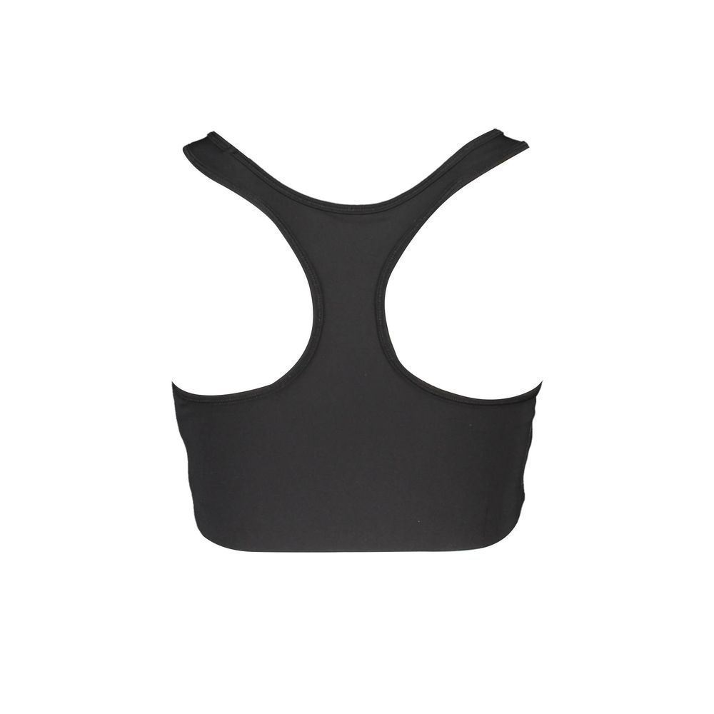 Fila Black Polyester Women Sports Bra