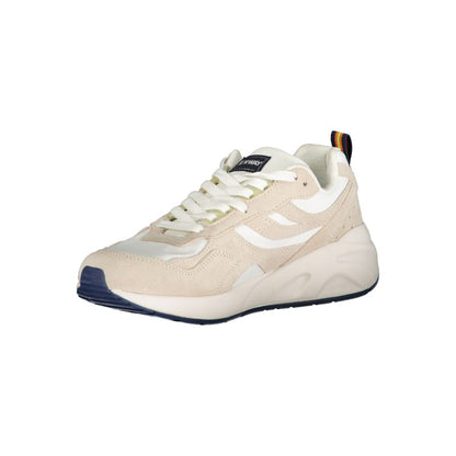 K-WAY Beige Lace-Up Sneakers with Contrast Details - EU40/US7