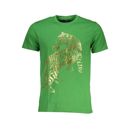 Cavalli Class Green Cotton T-Shirt - M