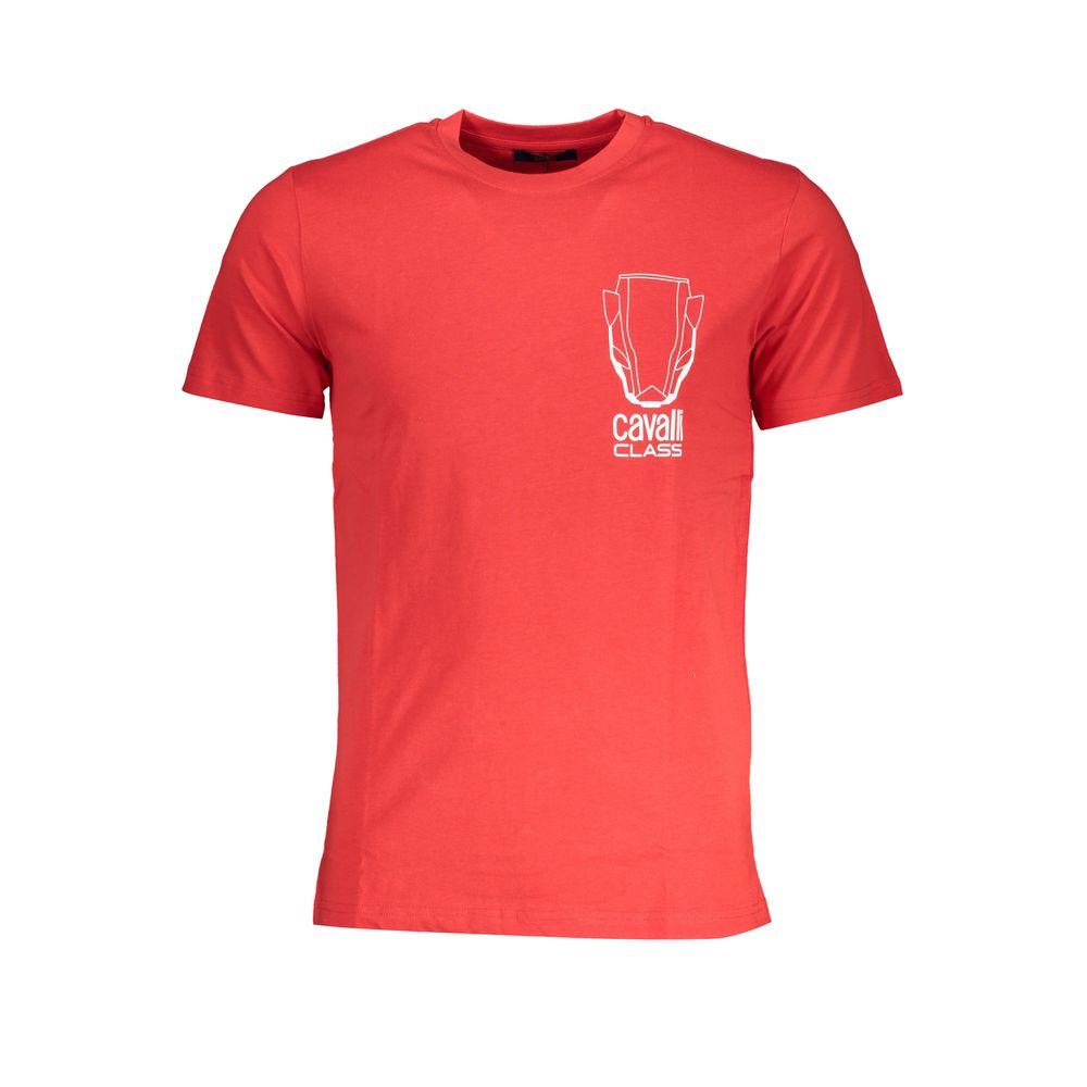 Cavalli Class Red Cotton T-Shirt - M