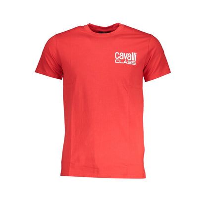 Cavalli Class Red Cotton T-Shirt - M