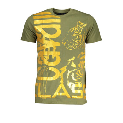 Cavalli Class Green Cotton T-Shirt - L