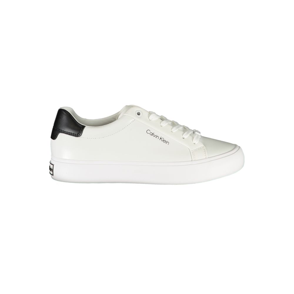 Calvin Klein White Polyester Sneaker - EU39/US9