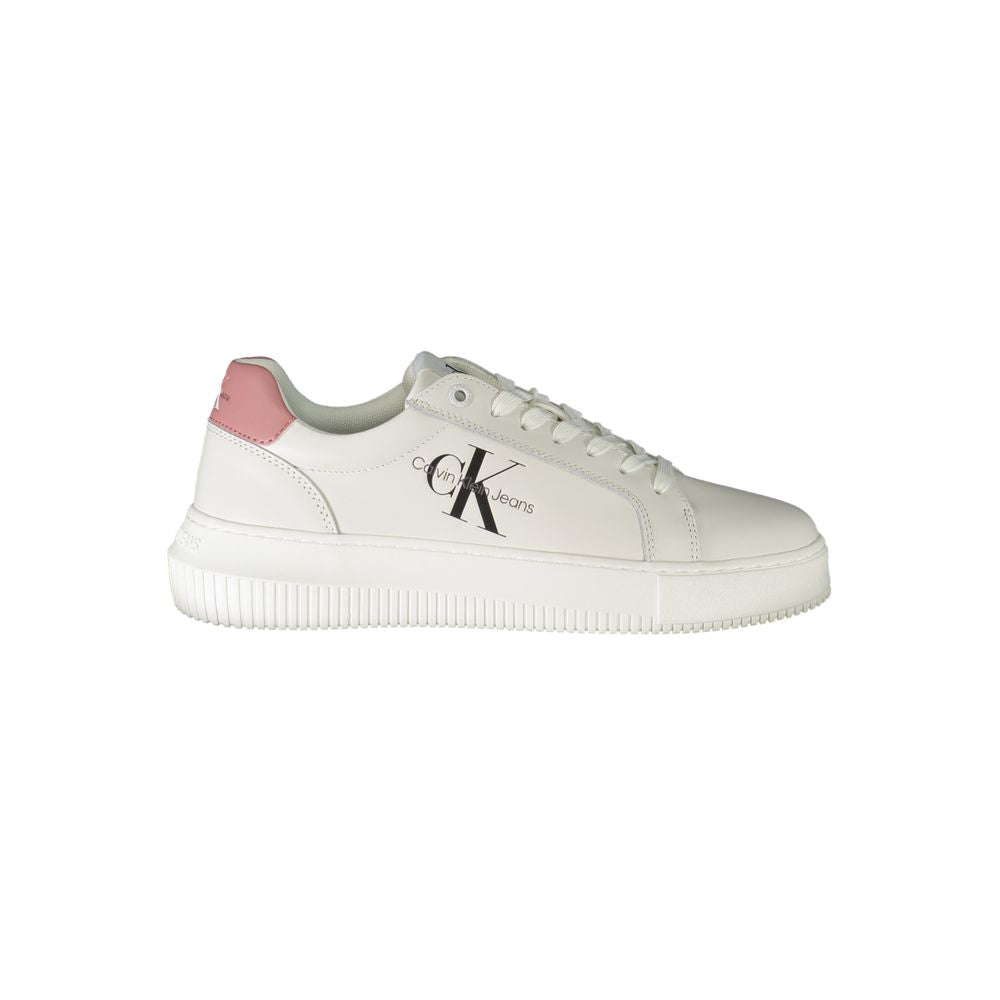 Calvin Klein White Polyester Sneaker - EU39/US9