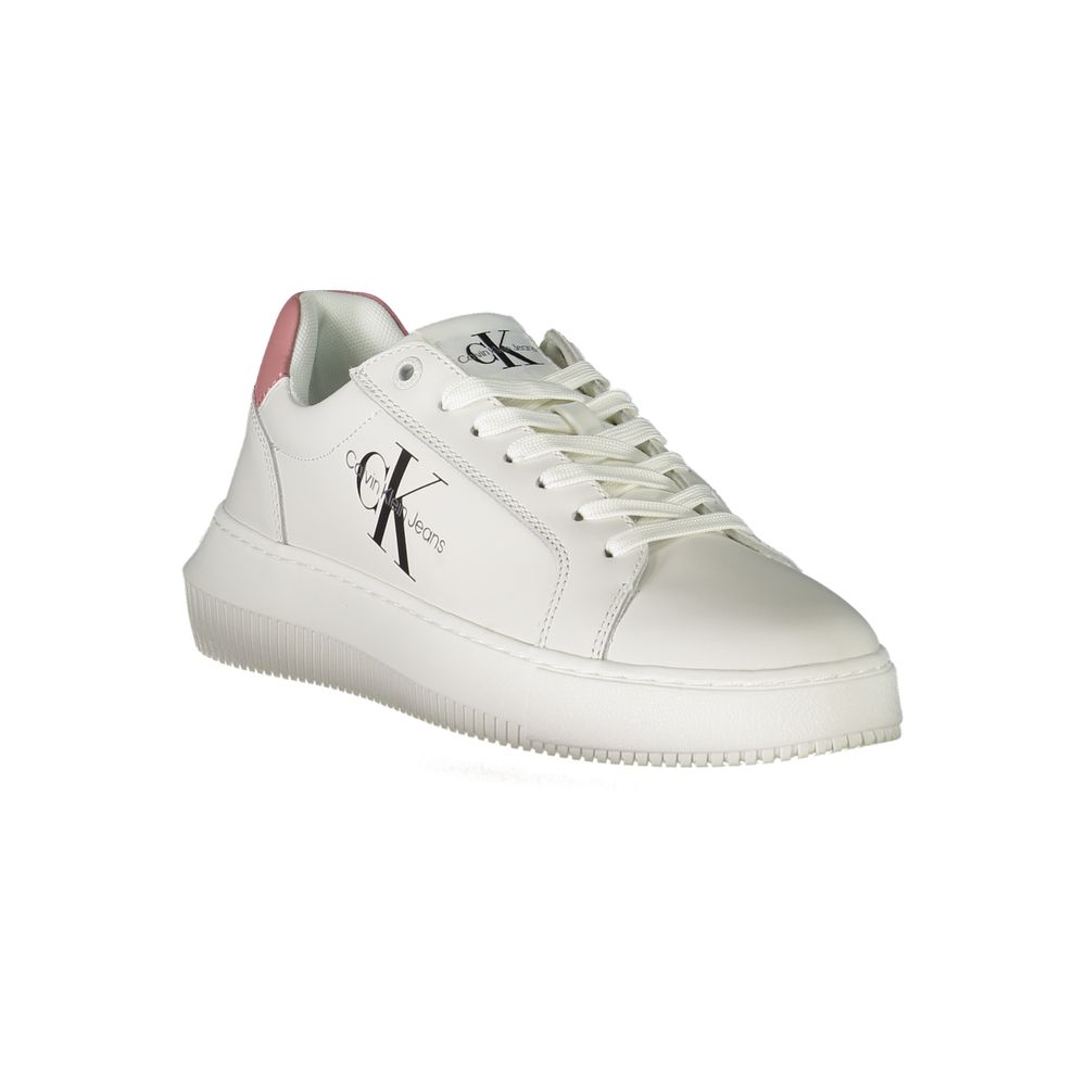 Calvin Klein White Polyester Sneaker - EU39/US9