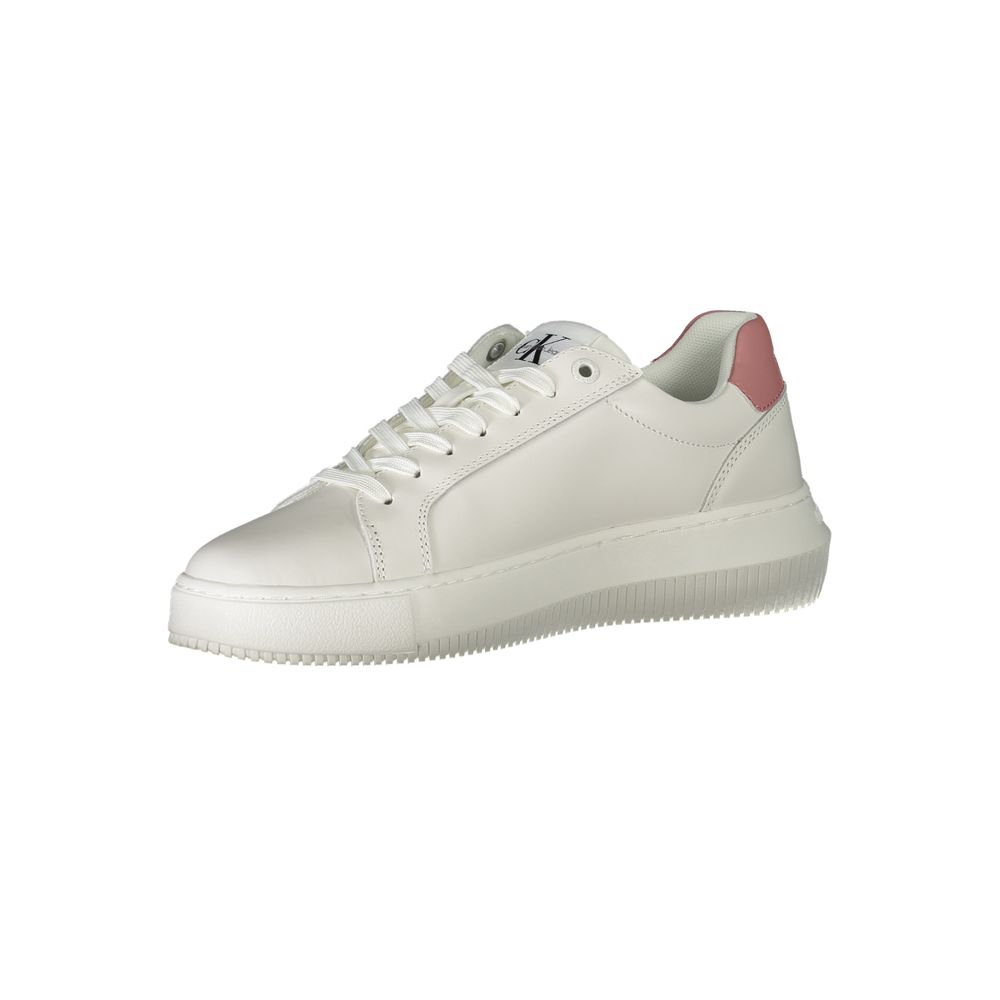 Calvin Klein White Polyester Sneaker - EU39/US9