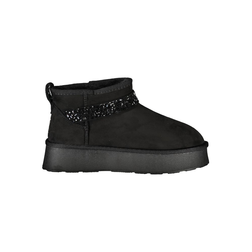 Laura Biagiotti Black Polyester Women Ankle Boot - EU37/US7