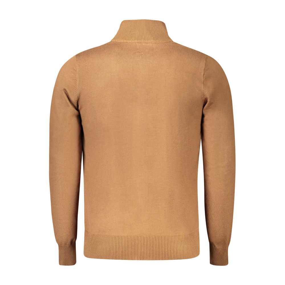 Coveri Moving Brown Viscose Men Cardigan