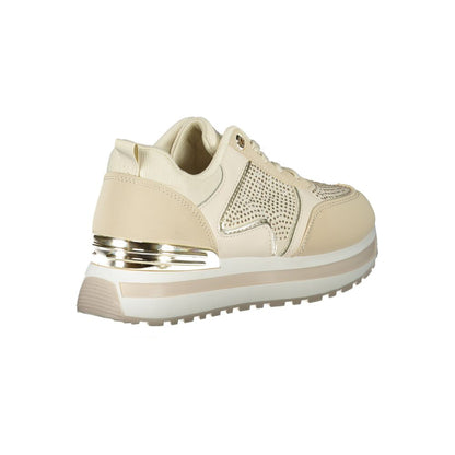 Laura Biagiotti Beige Polyester Women Sneaker