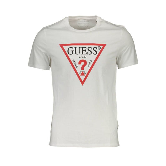 Guess Jeans White Cotton Men T-Shirt - XXL