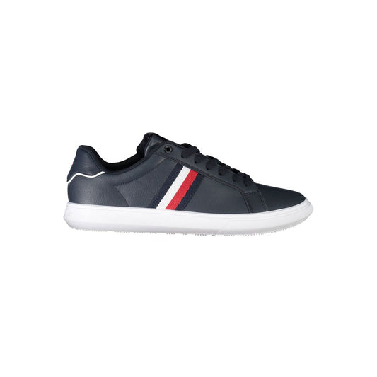 Tommy Hilfiger Blue Leather Men Sneaker - EU41/US8