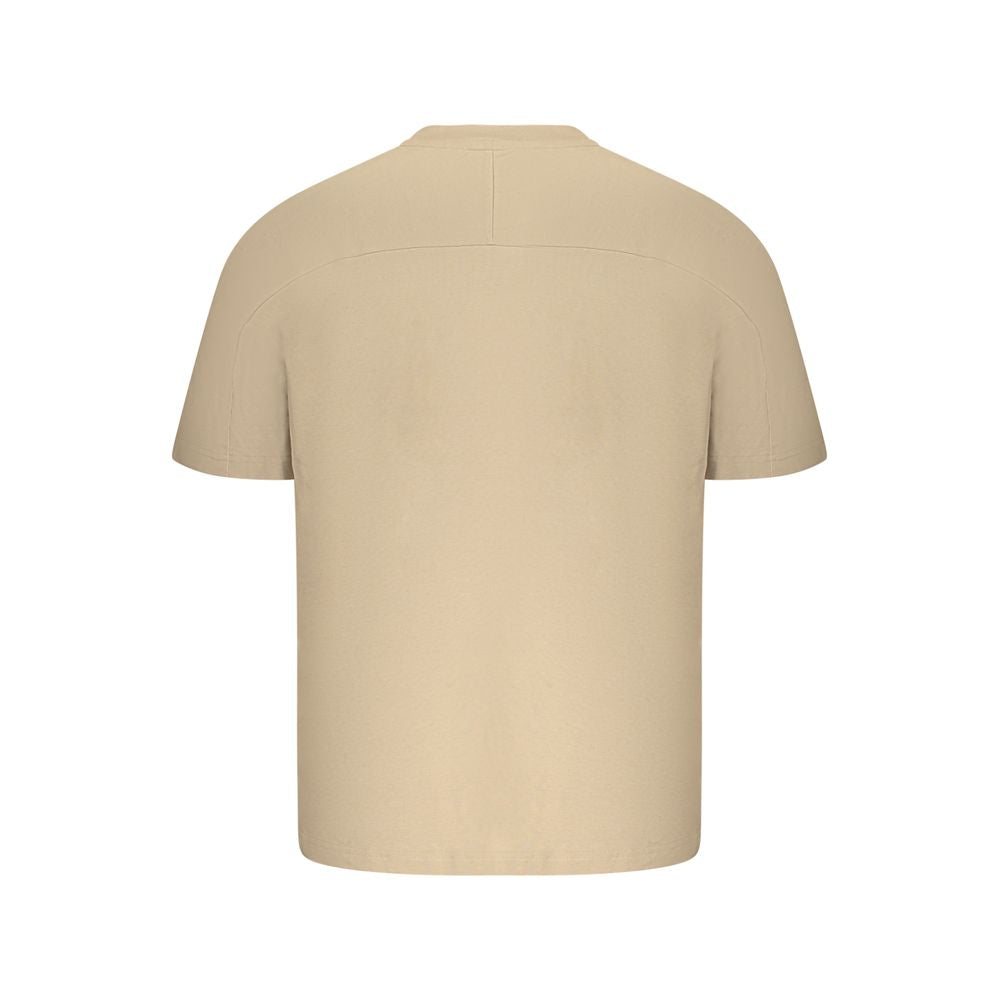 Hugo Boss Beige Cotton Men T-Shirt