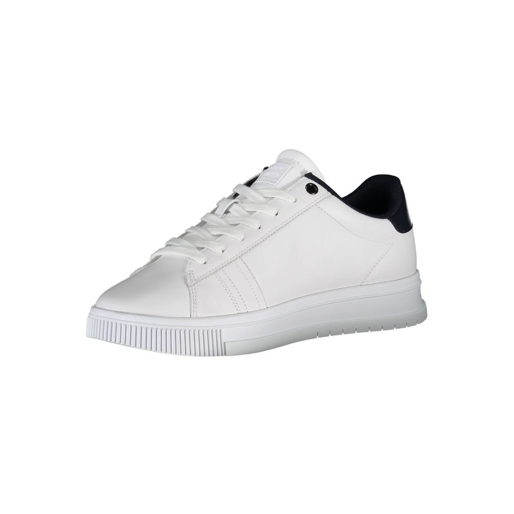 Tommy Hilfiger White Leather Mens Sneaker - EU44/US11