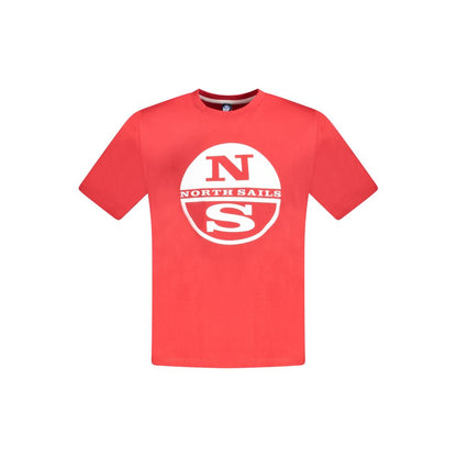 North Sails Red Cotton Men T-Shirt