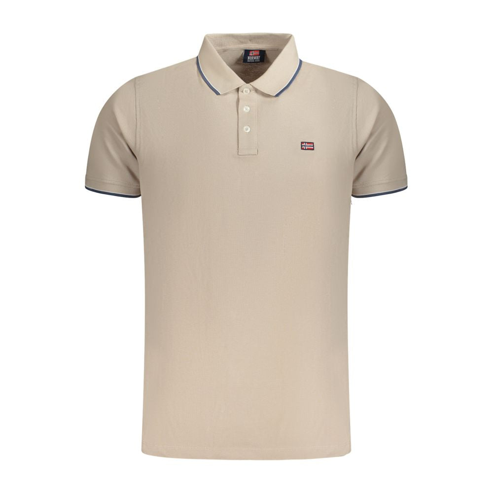 Norway 1963 Beige Cotton Men Polo Shirt