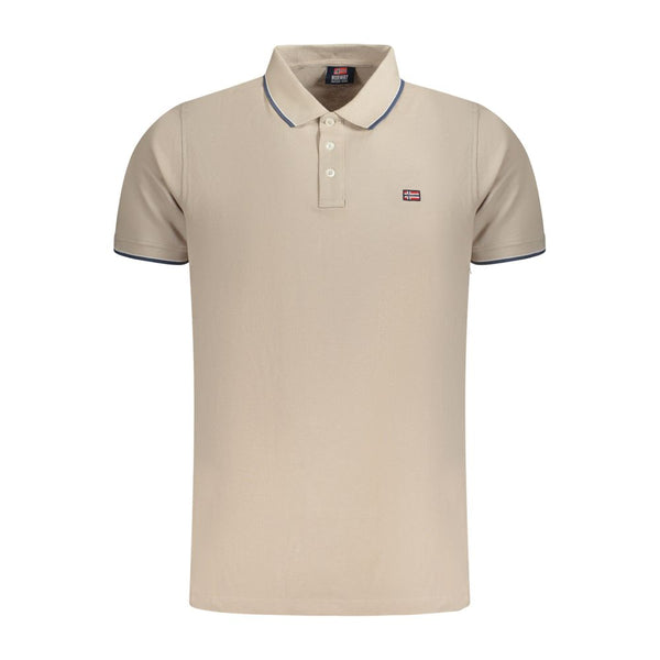 Norway 1963 Beige Cotton Men Polo Shirt