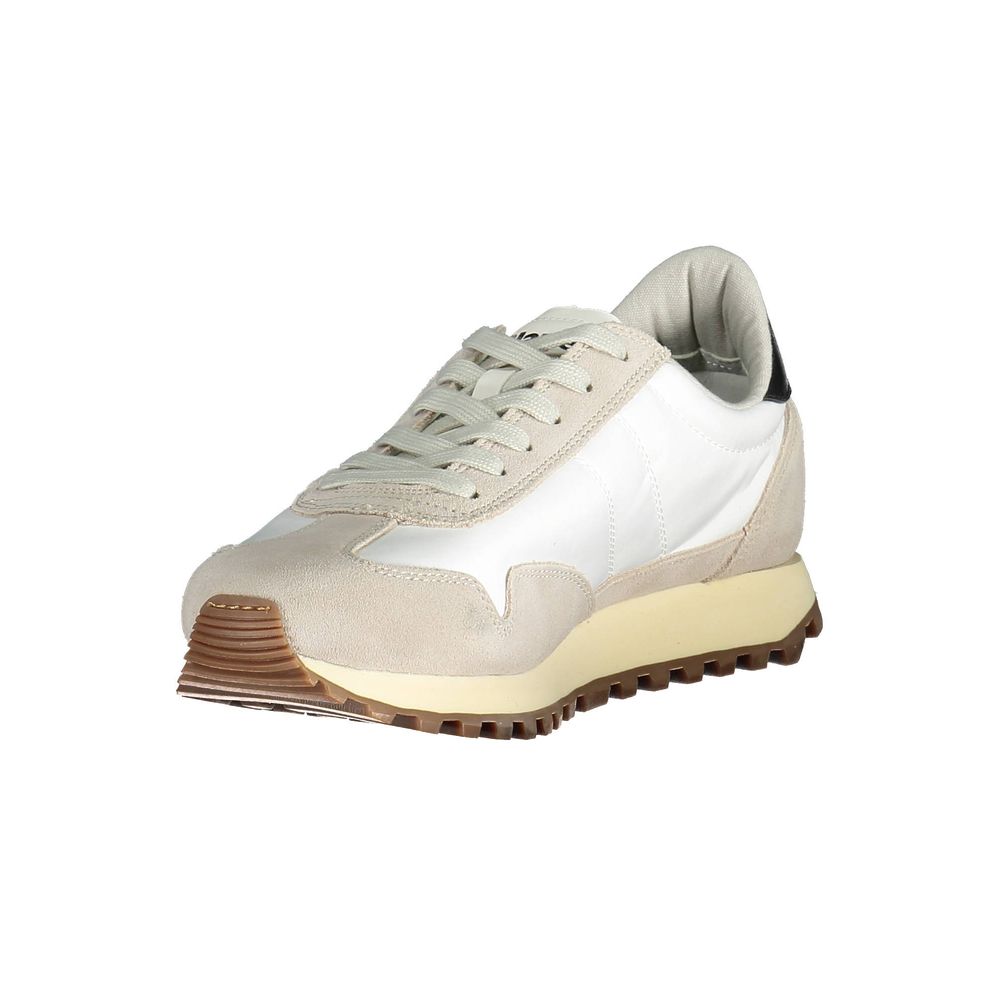 Blauer White Leather Men Sneaker